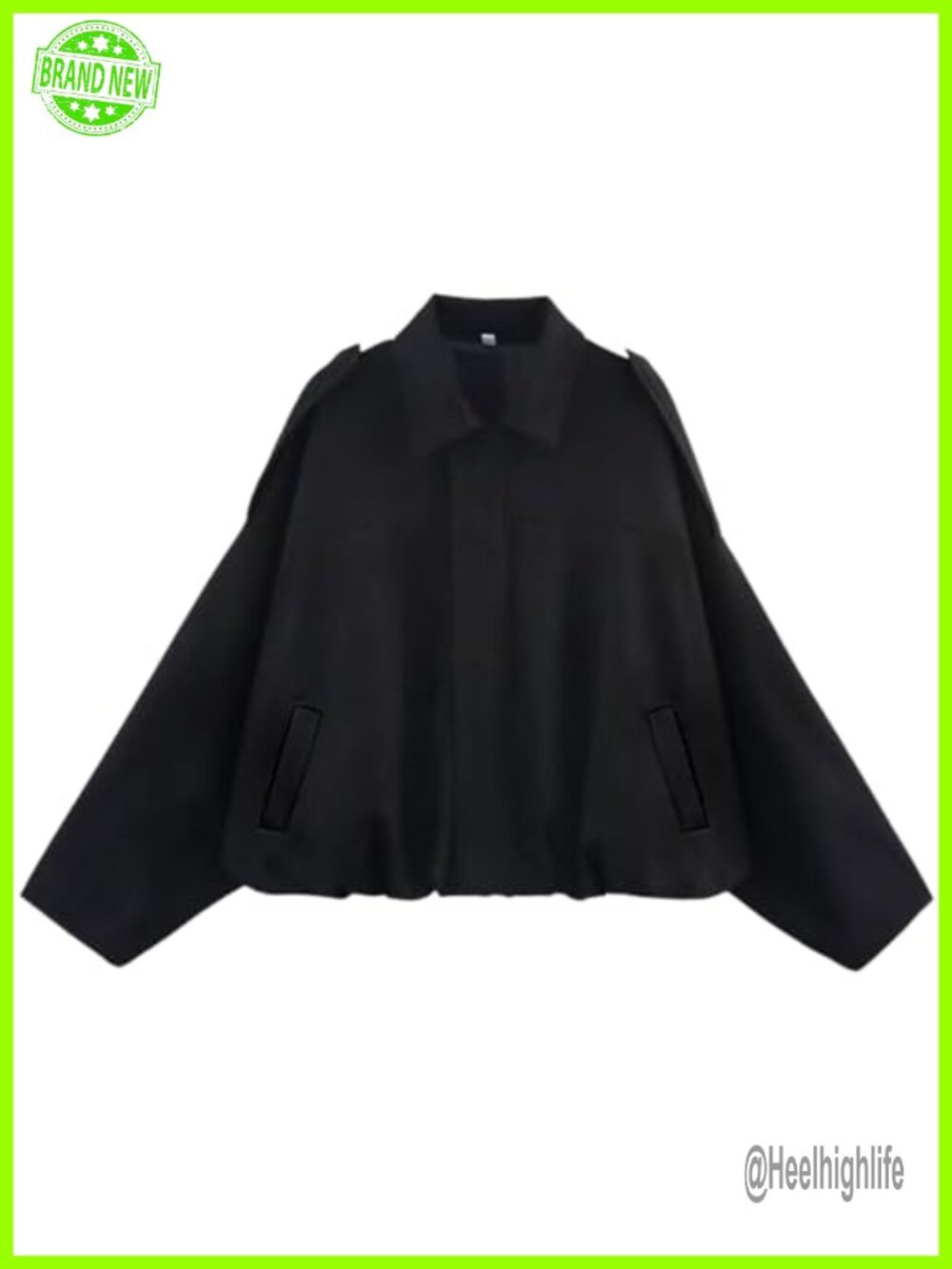 Faux Suede Bomber Jacket Oversized Cropped Zip Casual Streetwear Coat